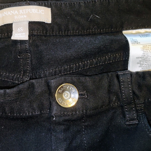 Banana Republic, Black Jeans, Sloan Style, Women's size 6 Short - Picture 3 of 3
